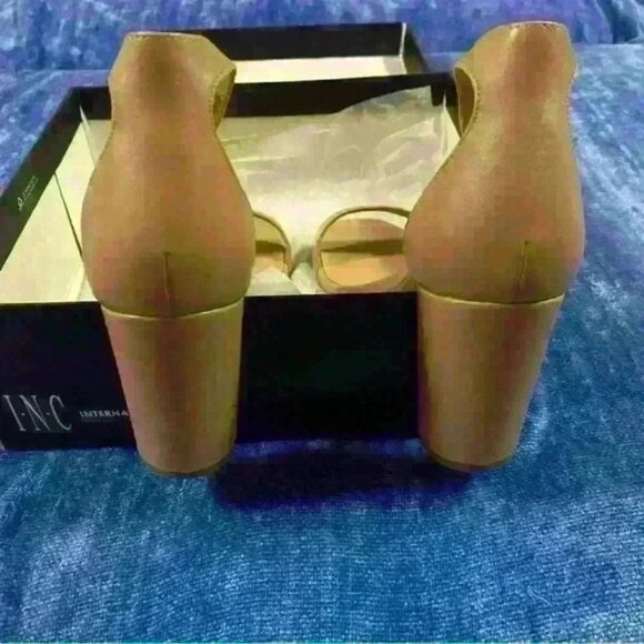 INC Strappy Nude Heels 3 inches Women’s 10 - Picture 5 of 7